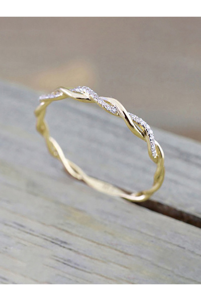 Take Two By Styli Twisted Band Ring