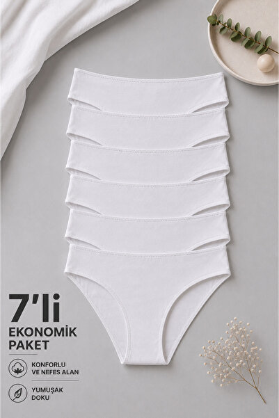 Pierre Cardin Economic Pack of 7 2070 No Show Cotton Basic Brief Panties
