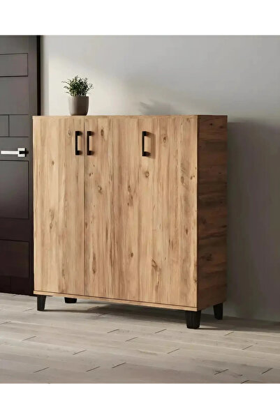 TreeAndTech Ayakkabılık Dolabı 3 Kapaklı 7 Bölmeli