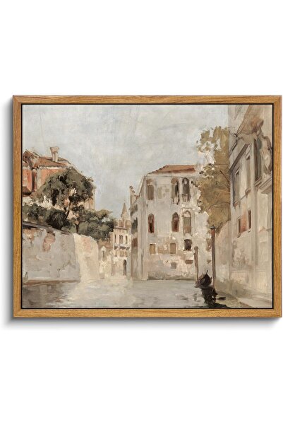ALAYRA International Vintage Venice Italy Canvas Wall Art Rustic Decor With O...