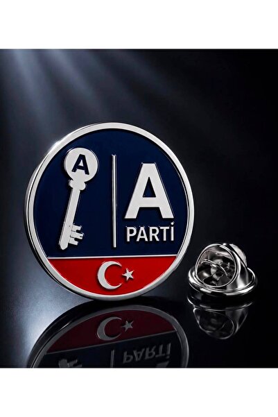 Kuyumcudan Anahtar Parti Gümüş Kaplama Yaka Rozeti