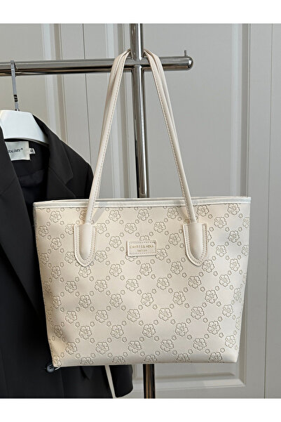 Take Two By Styli White Floral Print Shoulder Bag