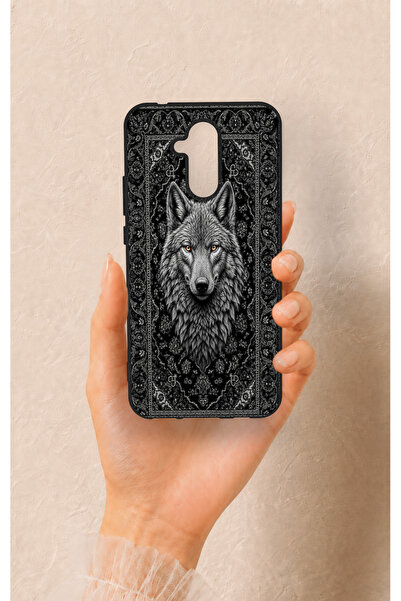 Vip Case Huawei Mate 20 Lite Uyumlu Etnik Kurt Desenli Silikon Kılıf