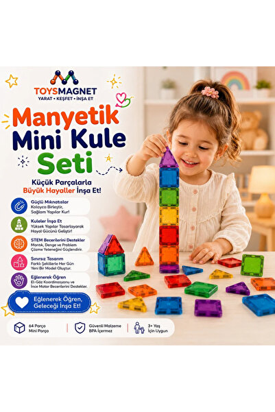 ToysMagnet ™ Manyetik Mini Kule Seti