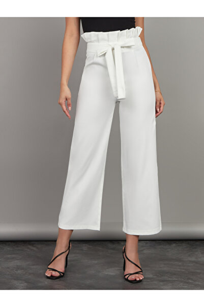 Styli Paper Bag Waist Wide Leg Culottes