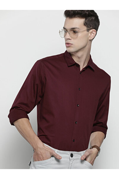 The Indian Garage Co By Styli Men Regular Fit Spread Collar Formal Shirt
