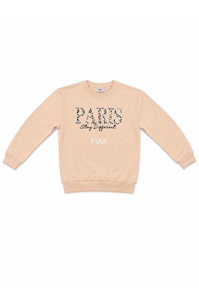 TRAX Μπλούζα φούτερ κορίτσι 50660 "Paris Stay Different" σομόν