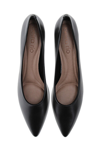 Beira Rio Solid Pointed Toe Block Heel Shoes