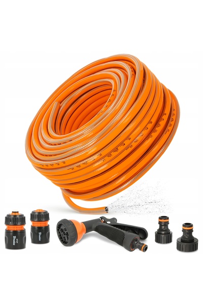 Bradas Furtun de grădină 1/2, 50 m, cu rezervor de apă, retractabil, ELASTIC,...