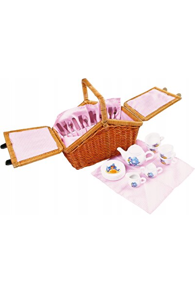 NO BRAND Coș de picnic cu porțelan Small Foot 5300 30 el.