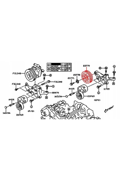 NO BRAND SUBARU ROLE DE GHIDARE PENTRU CUREA TRAPEZOIDALĂ 23770AA060 ORIGINAL