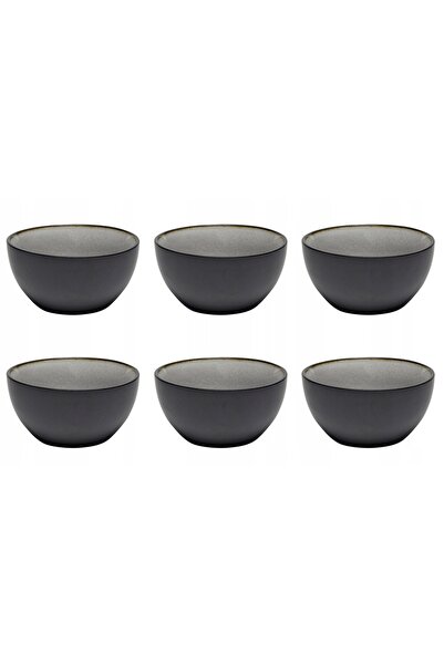 NO BRAND SET DE 6 BOLURI Black Jeans GREY SALATERE PENTRU SOSURI 12x6 cm