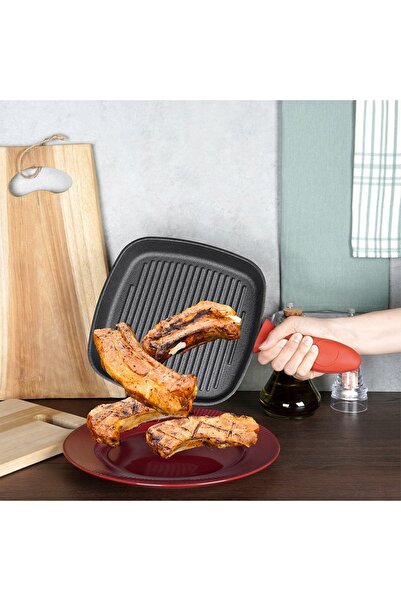 Vilde Tigaie grill pătrată ZELIWNA pentru friptură, pește și legume, 24 cm