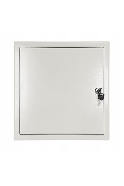 NO BRAND Ușă de audit metalică FIXO MRD 30x30 cm, cu închidere cu cheie, albă
