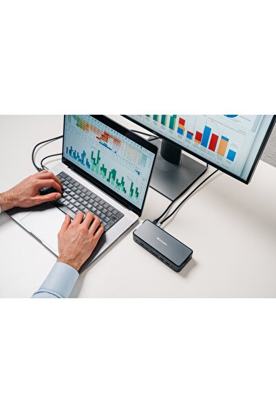 Verbatim Stație de andocare USB-C Pro CDS-15SSD cu 15 porturi și SSD de 256GB
