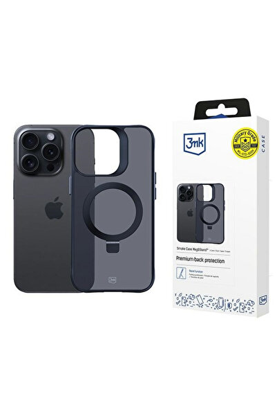 3MK Husă Case Smoke Mag pentru iPhone 15 Pro MagSafe cu Suport Armură