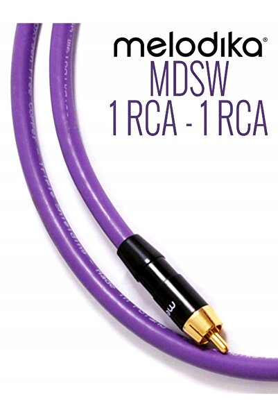 NO BRAND Cablu pentru subwoofer 1 RCA - 1 RCA MELODIKA MDSW20 2 m