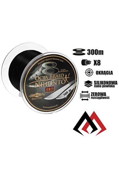 Mikado PLECIONKA NIHONTO OCTA BRAID 300m NEGRU 0.35mm