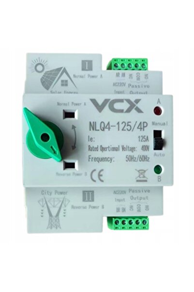 vcx Comutator de transfer automat ATS dublă alimentare 125A 4P solar fotovoltaic