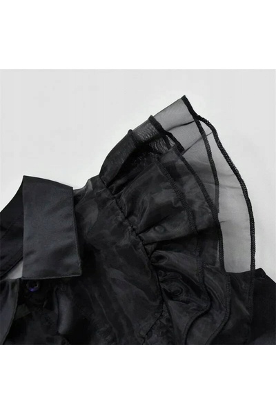 NO BRAND COSTUM ROCHIE WEDNESDAY ADDAMS 104/110 Mărime M COSTUM DE CARNAVAL