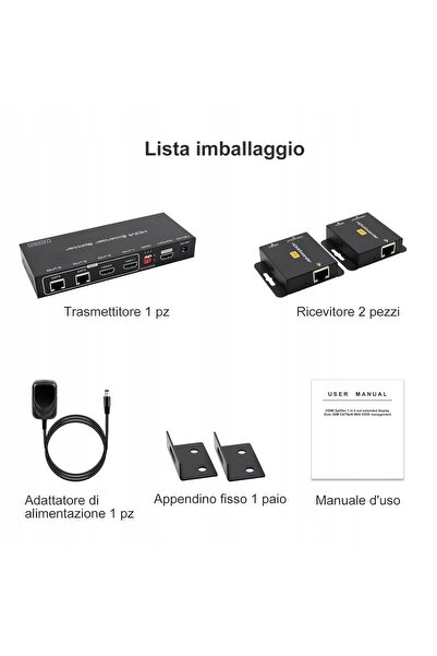 NO BRAND Cablu prelungitor splitter HDMI 1 intrare 2 ieșiri R1464