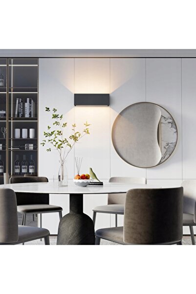NO BRAND Lampă de perete de grădină Klighten gri cu sursă LED integrată 24 W ...