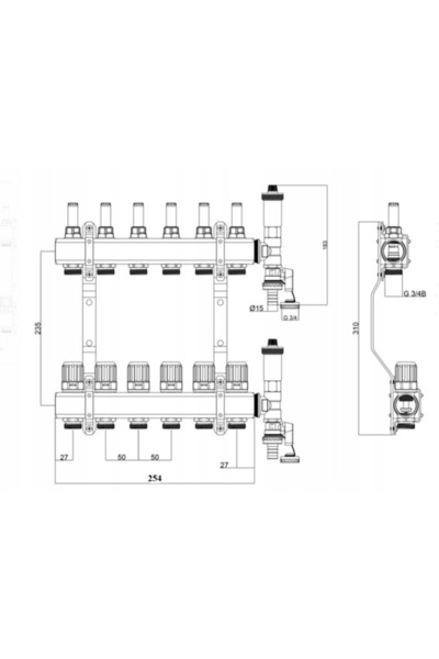 DIAMOND DISTRIBUITOR ÎNCĂLZIMENȚE PARDOSEALĂ 5 ZONE DISTRIBUITOR ÎNCĂLZIMENȚE...