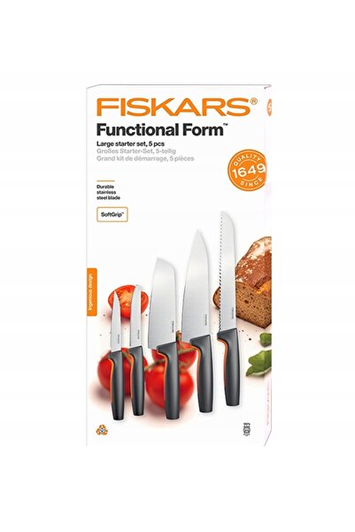 FiSKARS FF KOMPLET 8 (5+3) CUȚITE DE OȚEL ÎN CUTIE + ASPIRATOR DE CUȚITE ESEN...