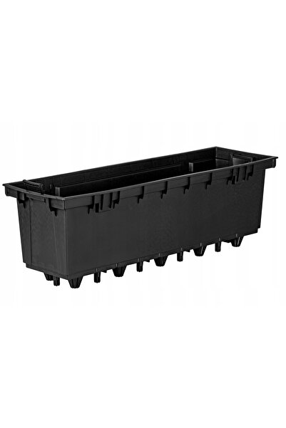 Deco4Home Jardinieră de balcon 40cm pentru balustradă cu mânere antracit