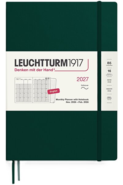 NO BRAND Agendă lunară B5 cu puncte 2027 Leuchtturm1917 FOREST