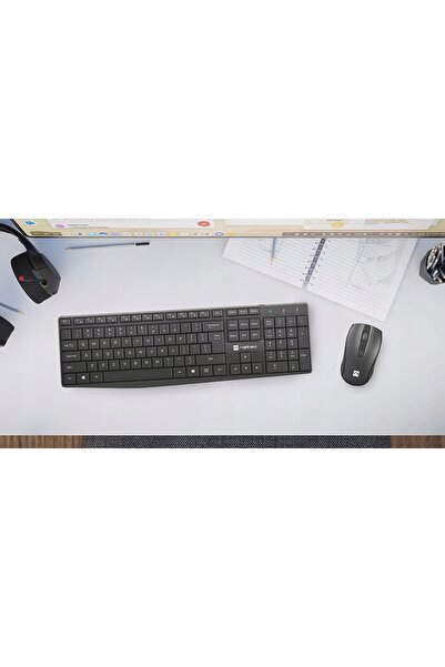 Natec SET WIRELESS 2 ÎN 1 TASTATURĂ US + MOUSE 1600DPI