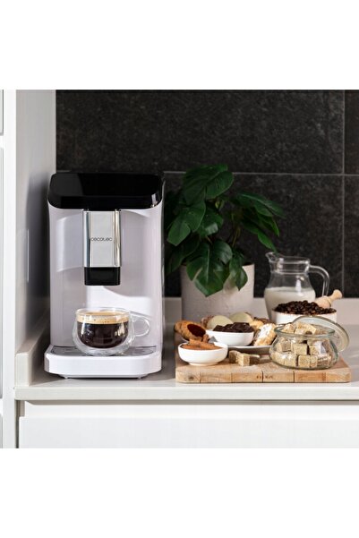 CECOTEC Cremmaet Macchia 1350W 19 Bar Presiune Aparat de espresso cu râșniță Alb