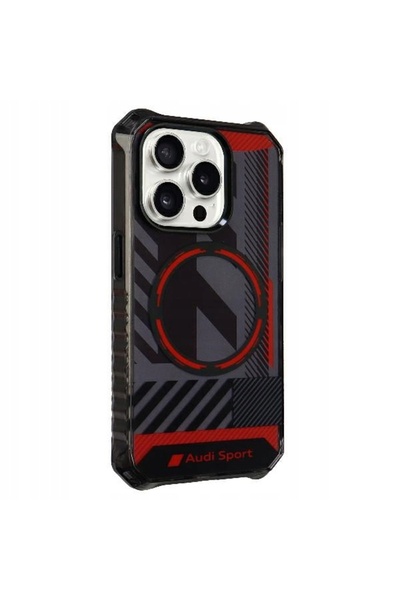 Audi Husă pentru iPhone 15 Pro 6.1 " neagră IML Sport MagSafe
