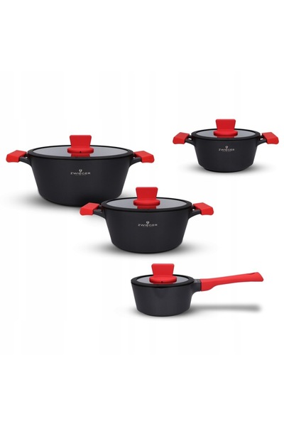 ZWIEGER Set de oale și tigăi 12 piese. Obsidian