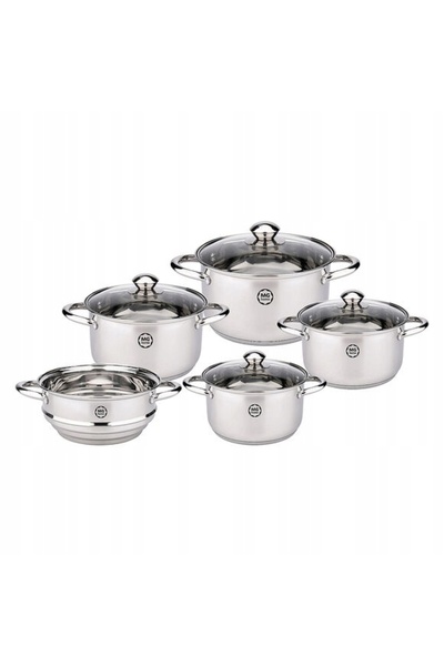 MG HOME |   LAURO Set de oale din oțel inoxidabil 9 piese MAGDA GESSLER