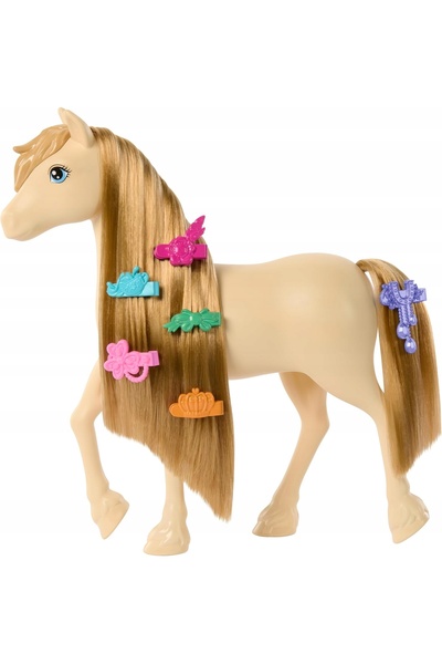 mattel BARBIE SET DE COAFARE PĂPUȘĂ BESTIES + MĂGĂRUȘ TORNADO HYC23 HXJ36