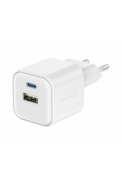 NO BRAND Încărcător rapid de călătorie GaN 20W Power Delivery 1x USB-C + 1x U...