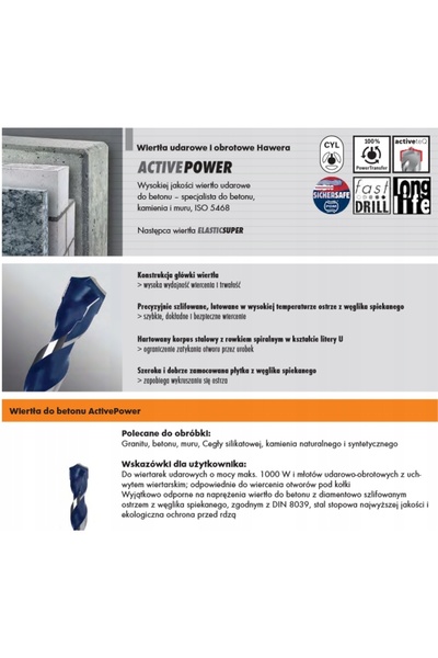 NO BRAND Set de burghie HAWERA pentru piatră, beton, granit