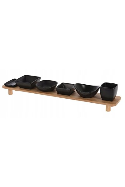 Excellent Houseware Set de 7 boluri ceramice pentru sosuri și gustări, pe tavă.