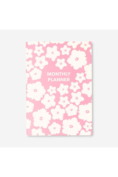 Flying Tiger Copenhagen Çiçekli Pembe B5 Aylık Planlayıcı Defter