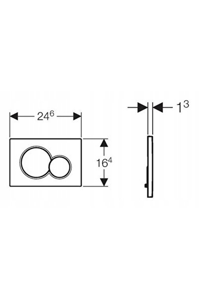 Geberit Buton de spălare pentru toaletă Sigma 01