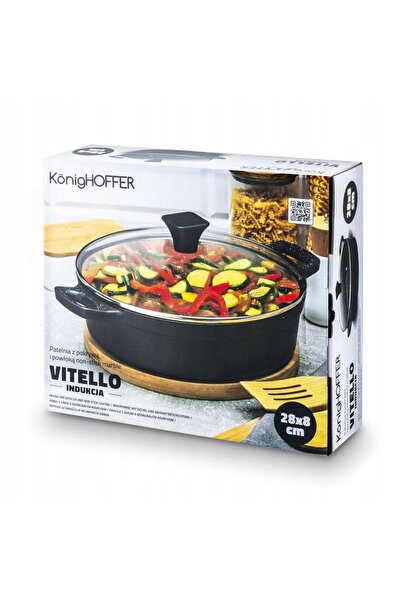 Konighoffer PATELNIA INDUKCIA Gaz Mare Adânc Mânere Scurte Vitello 28cm