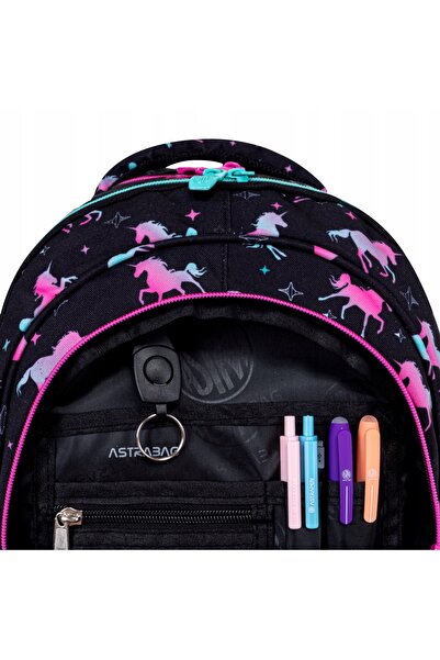 NO BRAND Set rucsac școlar cu multiple compartimente Astra Bag 27 L + penar u...