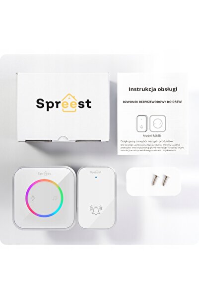 NO BRAND Sonerie wireless pentru poartă, alimentată cu baterii, impermeabilă,...