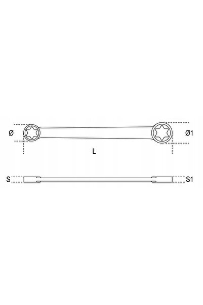 NO BRAND Cheie Beta cu două capete Torx profil intern E20 x E24 95FTX/20X24