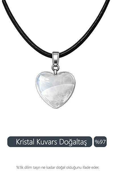 Seay Original & Certified Crystal Quartz Natural Stone Necklace with Cord