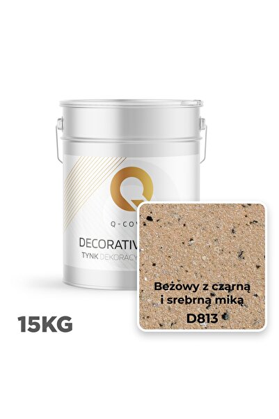 NO BRAND MOSAIC TINKELE GRANULAT CULOARE BEJ CU MICĂ NEGRU-ARGINTIE D813 15kg
