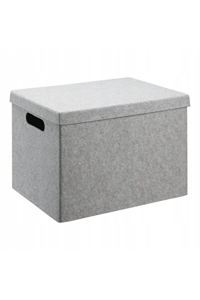 NO BRAND CONTAINER DE DEPOZITARE Cutie pliabilă cu capac, gri, 36x26x27 cm