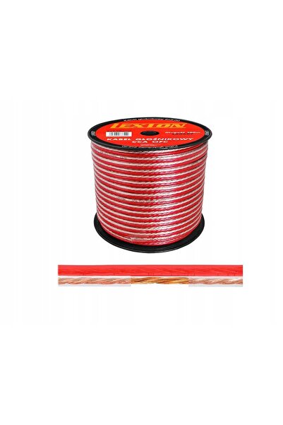 NO BRAND Cablu difuzor 2x2.00 CCA OFC Negru-Roșu LEXTON ROLKA 100M