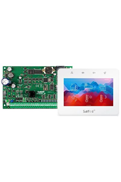 SATEL INTEGRA 32 CITITOR RFID PANOU TACTIL SIRENĂ GSM KIT APlicație